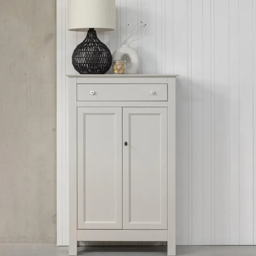 Wandkasten-WOOOD Eva Meidenkast - Grenen - Mist - 150x93x40