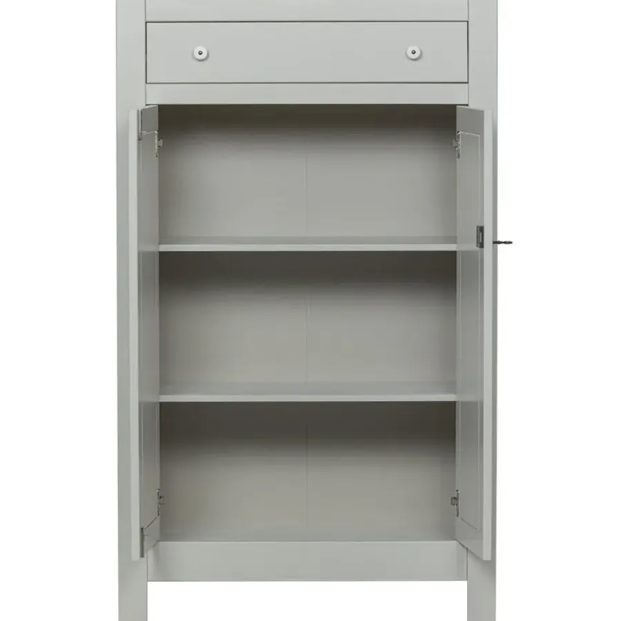 Wandkasten-WOOOD Eva Meidenkast - Grenen - Mist - 150x93x40
