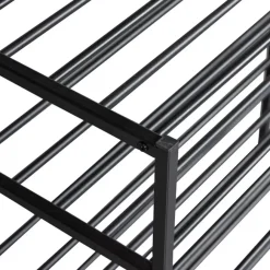 Kledingopbergers-WOOOD Ferro Schoenenrek - Metaal - Zwart - 80x85x35