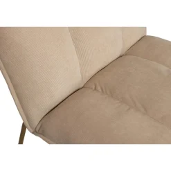 Fauteuils-WOOOD Fie Fauteuil - Ribstof - Zand - 77x64x71