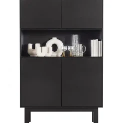 Buffetkasten-WOOOD Finca Buffetkast - Grenen - Zwart - 170x110x40