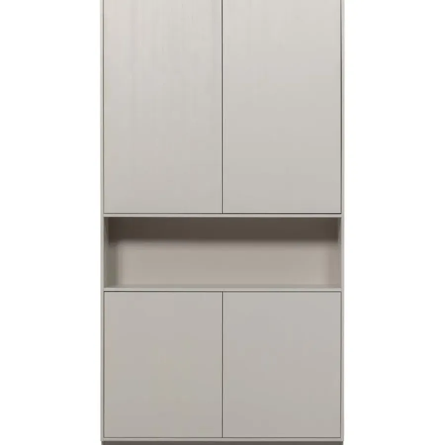 Wandkasten-WOOOD Finca Opbergkast - Grenenhout - Mist - 210x110x40