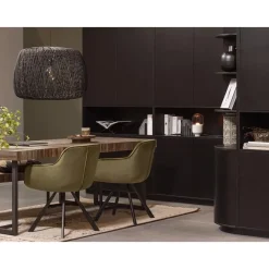 WOOOD Finca Opbergkast - Zwart - 210x110x40