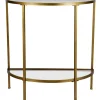 Sidetables-WOOOD Goddess Sidetable - Metaal - Antique Brass - 75x37x75