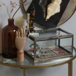 Sidetables-WOOOD Goddess Sidetable - Metaal - Antique Brass - 75x37x75