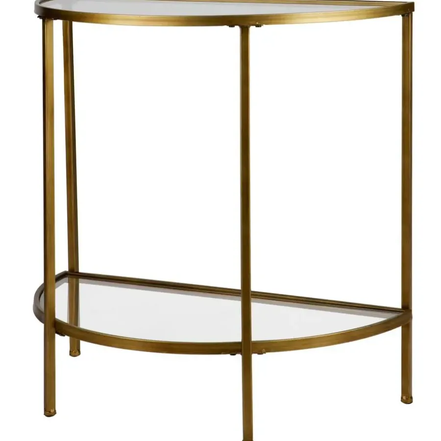 Sidetables-WOOOD Goddess Sidetable - Metaal - Antique Brass - 75x37x75