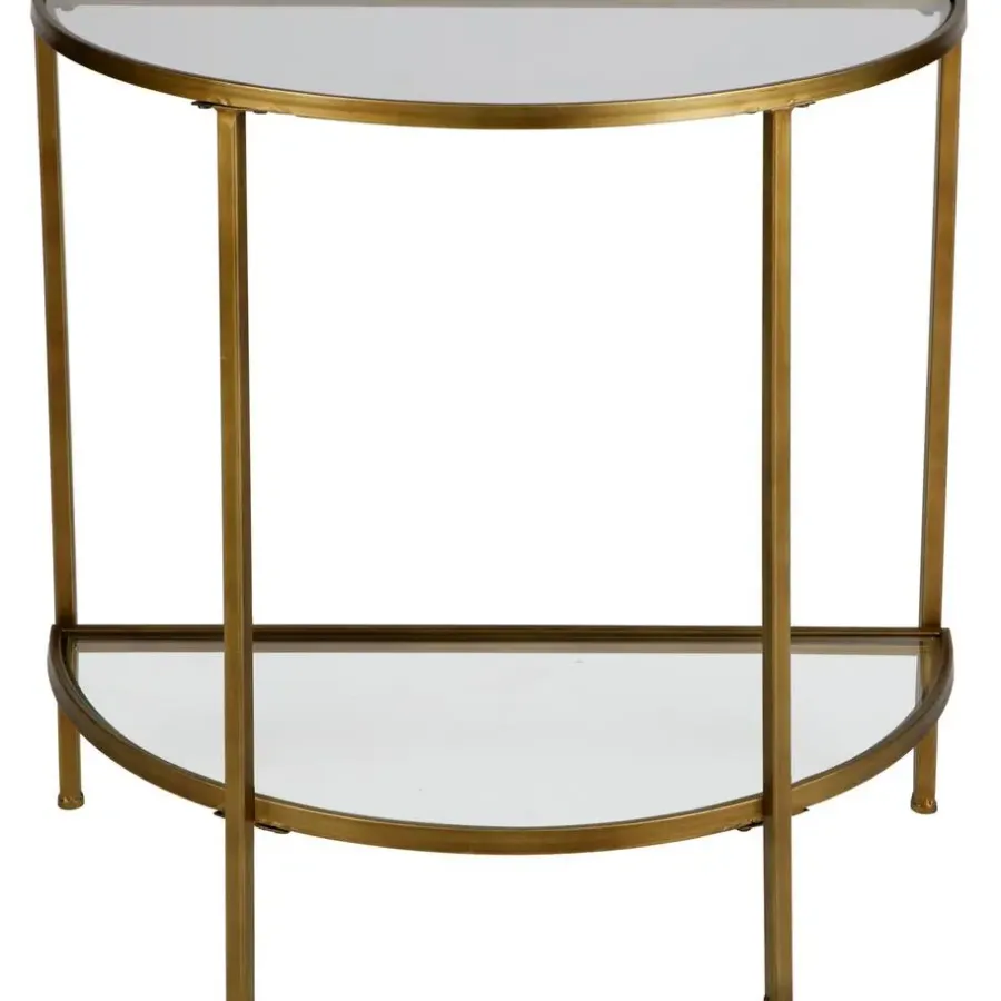 Sidetables-WOOOD Goddess Sidetable - Metaal - Antique Brass - 75x37x75