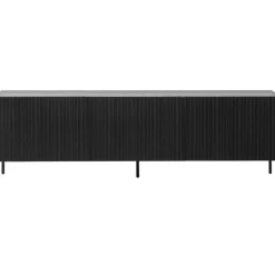 WOOOD Grand Gravure TV Meubel - Grenen - Zwart - 56x180x46