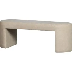 Bankjes-WOOOD Jacob Bankje - Chenille - Naturel - 46x130x46