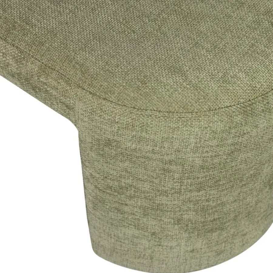 Bankjes-WOOOD Jacob Bankje - Chenille - Olive Green - 46x130x46