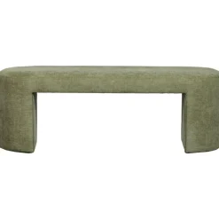 Bankjes-WOOOD Jacob Bankje - Chenille - Olive Green - 46x130x46