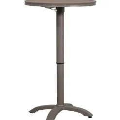 WOOOD Jeppe Hoogte Verstelbare Tuin Bartafel - Aluminium - Bruin/Grijs