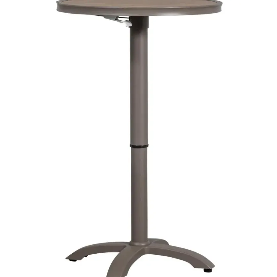 WOOOD Jeppe Hoogte Verstelbare Tuin Bartafel - Aluminium - Bruin/Grijs