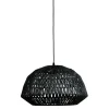 Hanglampen-WOOOD Kace Hanglamp - Jute - Zwart - 26x45x45
