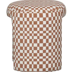 Krukjes-WOOOD krukje Charlie - Polyester - Ruitjes - Oranje