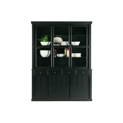Buffetkasten-WOOOD Lagos Buffetkast - Grenen - Zwart - 214x166x48