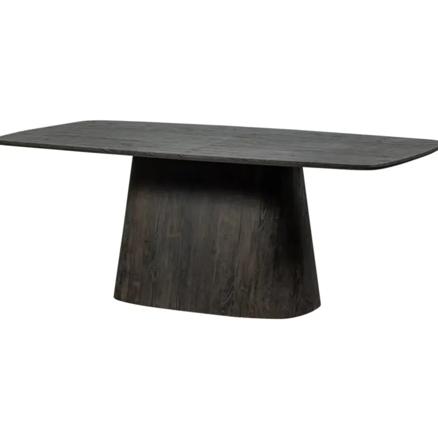 Rechthoekige Eettafels-WOOOD Leah Eettafel - MDF - Donkerbruin - 76x200x105