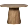Ronde Eettafels-WOOOD Maan Eettafel - MDF - Walnoot - 75x120x120