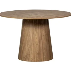 Ronde Eettafels-WOOOD Maan Eettafel - MDF - Walnoot - 75x120x120