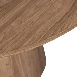 Ronde Eettafels-WOOOD Maan Eettafel - MDF - Walnoot - 75x120x120