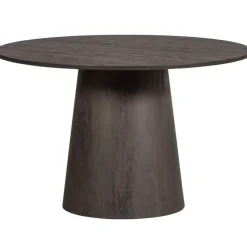 WOOOD Maan Eettafel - MDF - Donkerbruin - 75x120x120