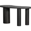Bureaus-WOOOD Maan Organisch Sidetable/Bureau - MDF - Bruin - 75x150x70cm