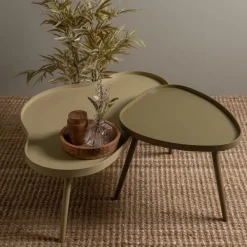 Bijzettafels-WOOOD Mae Bijzettafel - Grenen/MDF - Sepia - 40x61x50