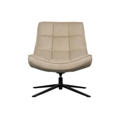 WOOOD Maudi Draaifauteuil - Polyester - Naturel - 84x74x86