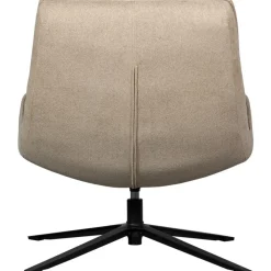 WOOOD Maudi Draaifauteuil - Polyester - Naturel - 84x74x86