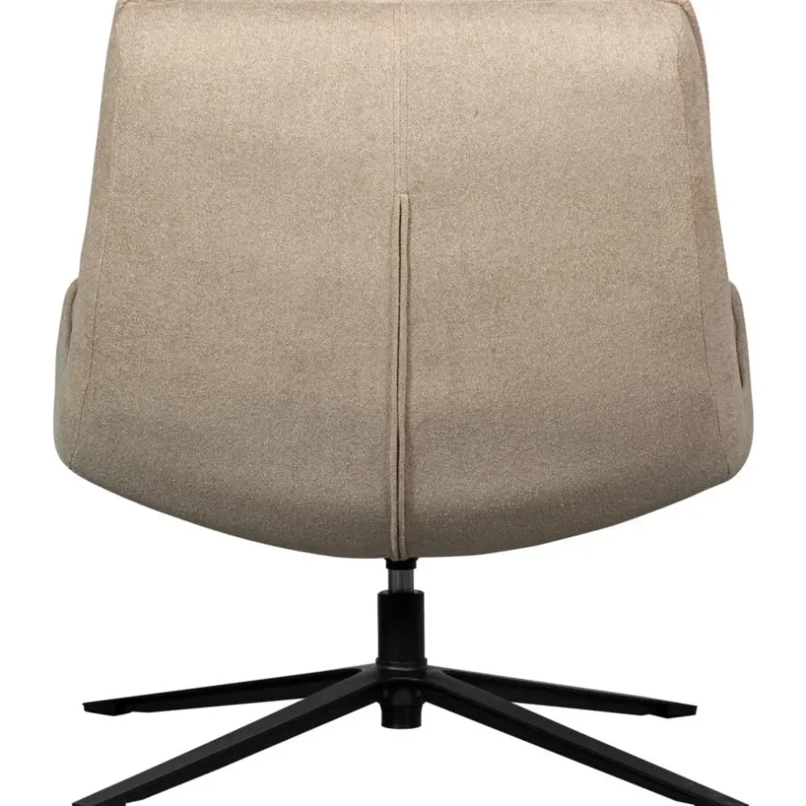 WOOOD Maudi Draaifauteuil - Polyester - Naturel - 84x74x86