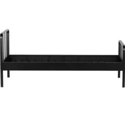1-Persoons Bedden-WOOOD Mees Bed - Metaal - Zwart - 90x208x95