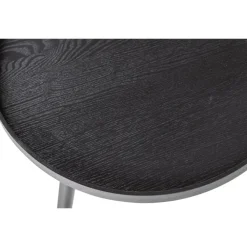 WOOOD Mesa Bijzettafel L - Hout - Zwart - 34xØ60