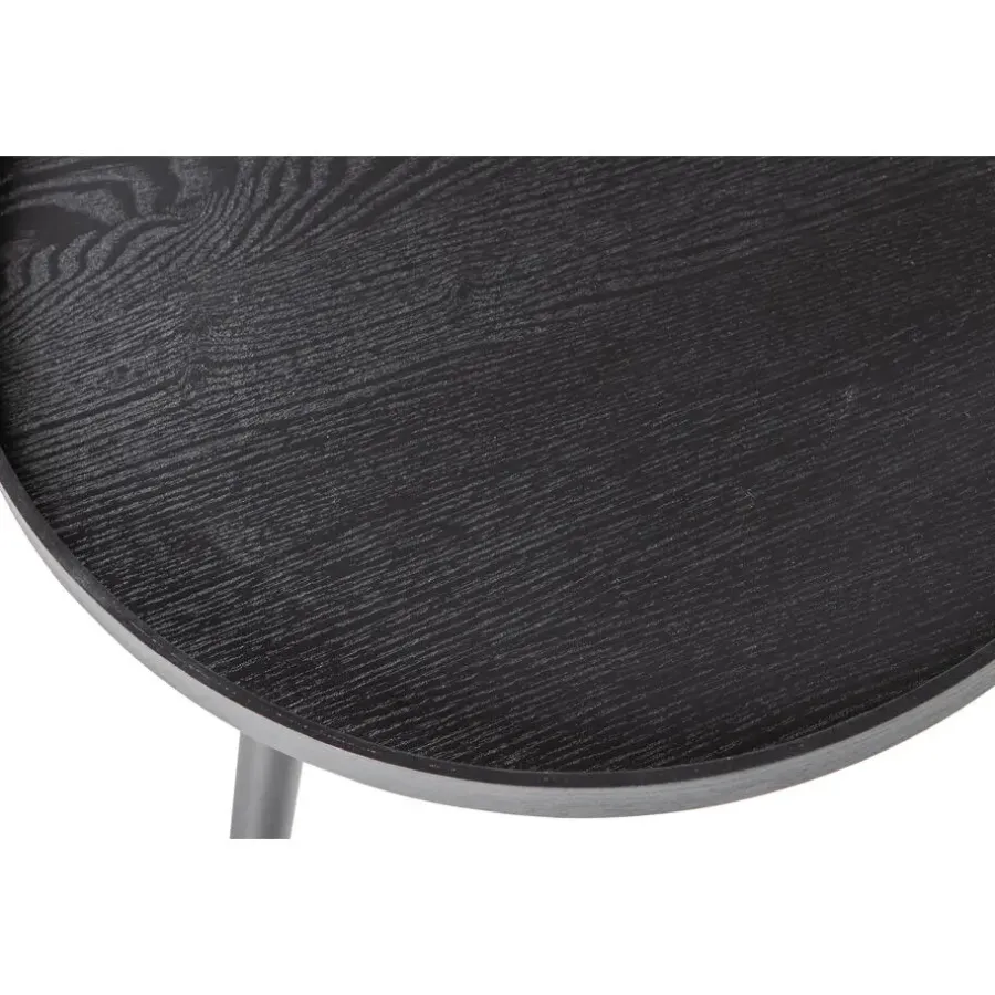 WOOOD Mesa Bijzettafel L - Hout - Zwart - 34xØ60