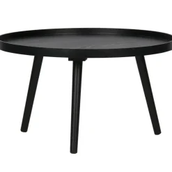 WOOOD Mesa Bijzettafel L - Hout - Zwart - 34xØ60