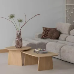WOOOD Monika Vaas - Handgevormd - Glas - Bruin - 36x16x16