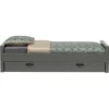1-Persoons Bedden-WOOOD Morris Bed Excl Lade - Grenen - Leem - 214x53x95