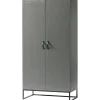Kledingkasten|Kledingkasten-WOOOD Morris Kast - Grenen - Leem - 195x100x53