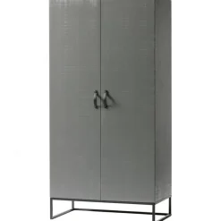 Kledingkasten|Kledingkasten-WOOOD Morris Kast - Grenen - Leem - 195x100x53