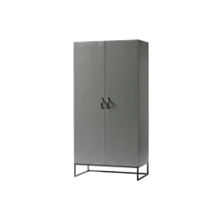 Kledingkasten|Kledingkasten-WOOOD Morris Kast - Grenen - Leem - 195x100x53