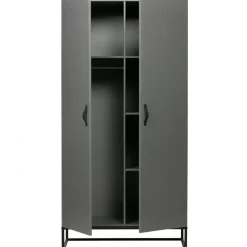 Kledingkasten|Kledingkasten-WOOOD Morris Kast - Grenen - Leem - 195x100x53
