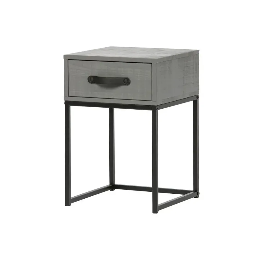WOOOD Morris Nachtkast - Grenen - Leem - 52x35x35