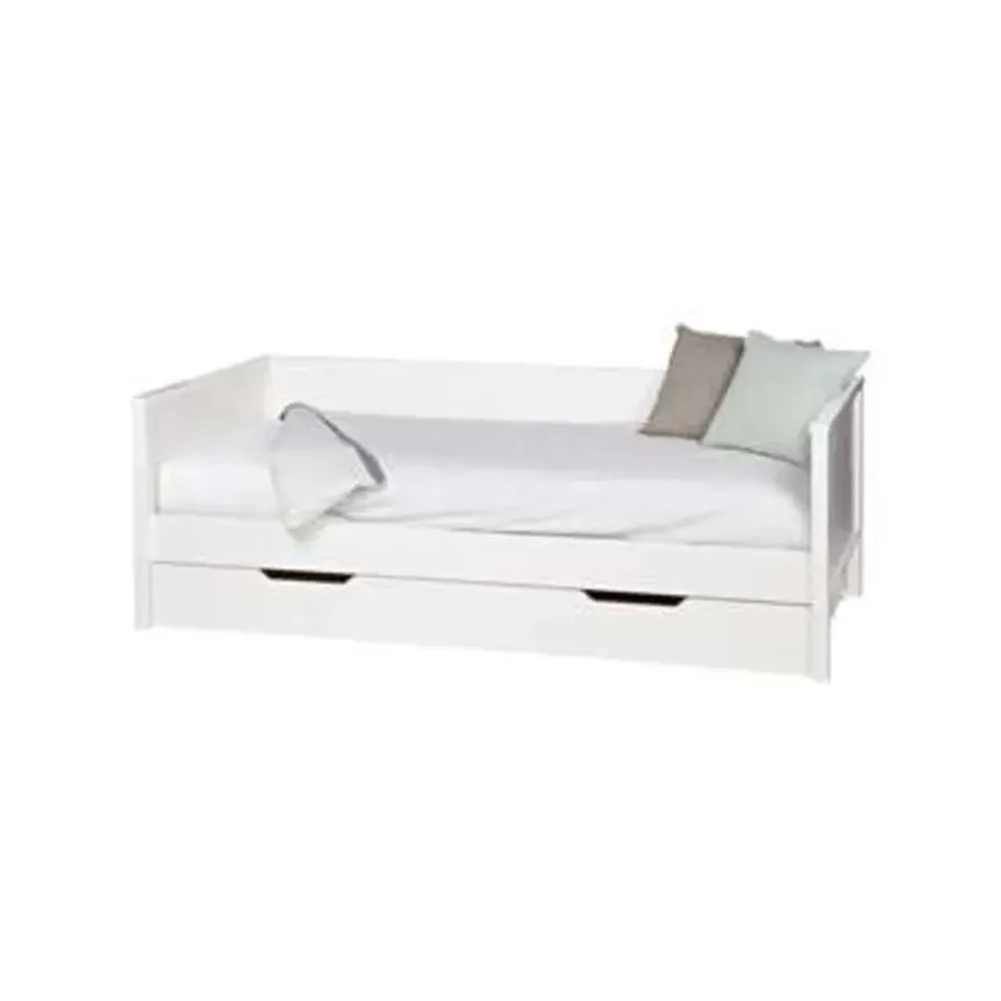 WOOOD Nikki Bedbank Excl Lade - Grenen - Wit - 100x73x208