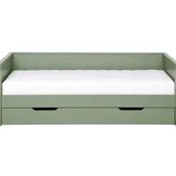 WOOOD Nikki Bedbank Incl Bedlade - Grenen - Groen - 208x100