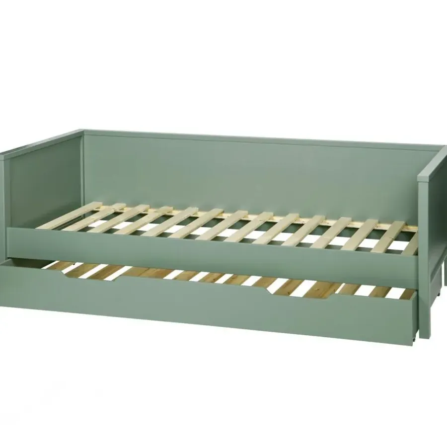 WOOOD Nikki Bedbank Incl Bedlade - Grenen - Groen - 208x100