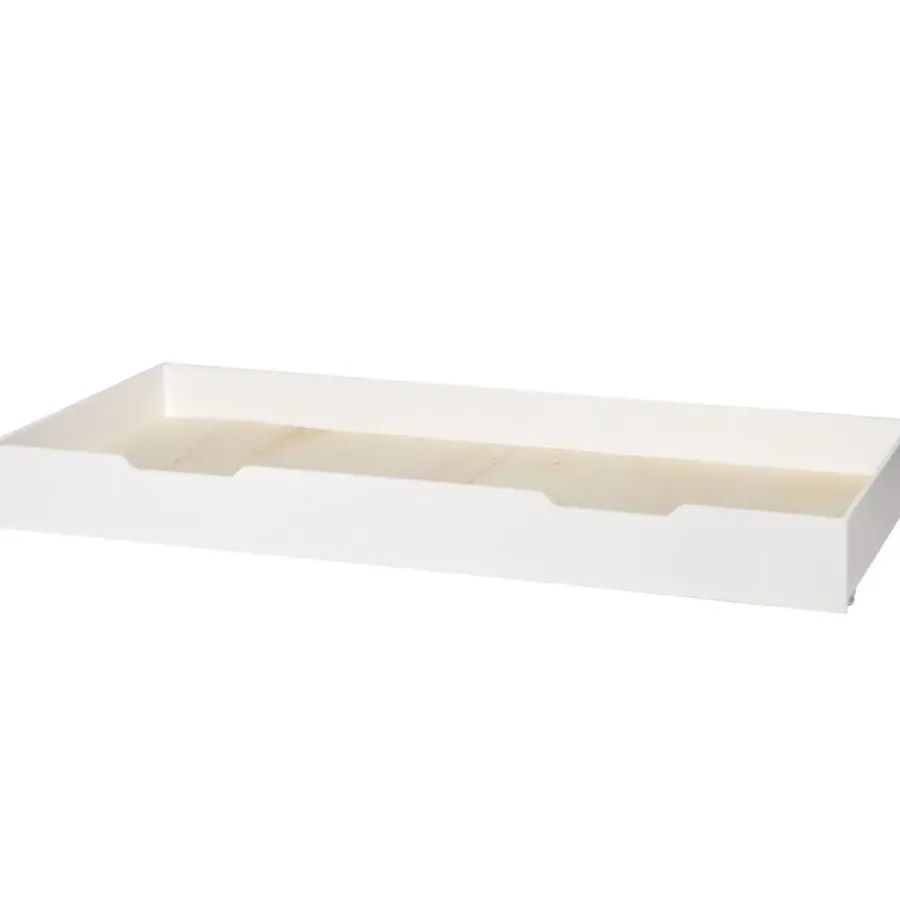 1-Persoons Bedden-WOOOD Nikki Bedbank Incl Bedlade/Lattenrol - Grenen - Wit - 73x208x100