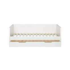 1-Persoons Bedden-WOOOD Nikki Bedbank Incl Bedlade/Lattenrol - Grenen - Wit - 73x208x100
