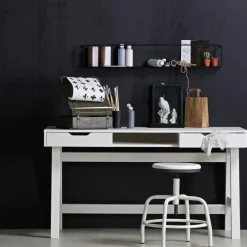 WOOOD Nikki Bureau - Grenenhout - Wit - 75x140x62