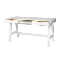 WOOOD Nikki Bureau - Grenenhout - Wit - 75x140x62