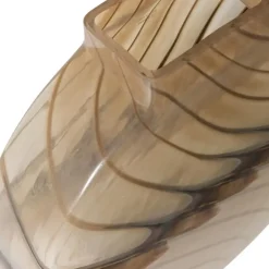 Vazen-WOOOD Norbert Vaas - Handgevormd - Glas - Bruin - 26x25x8