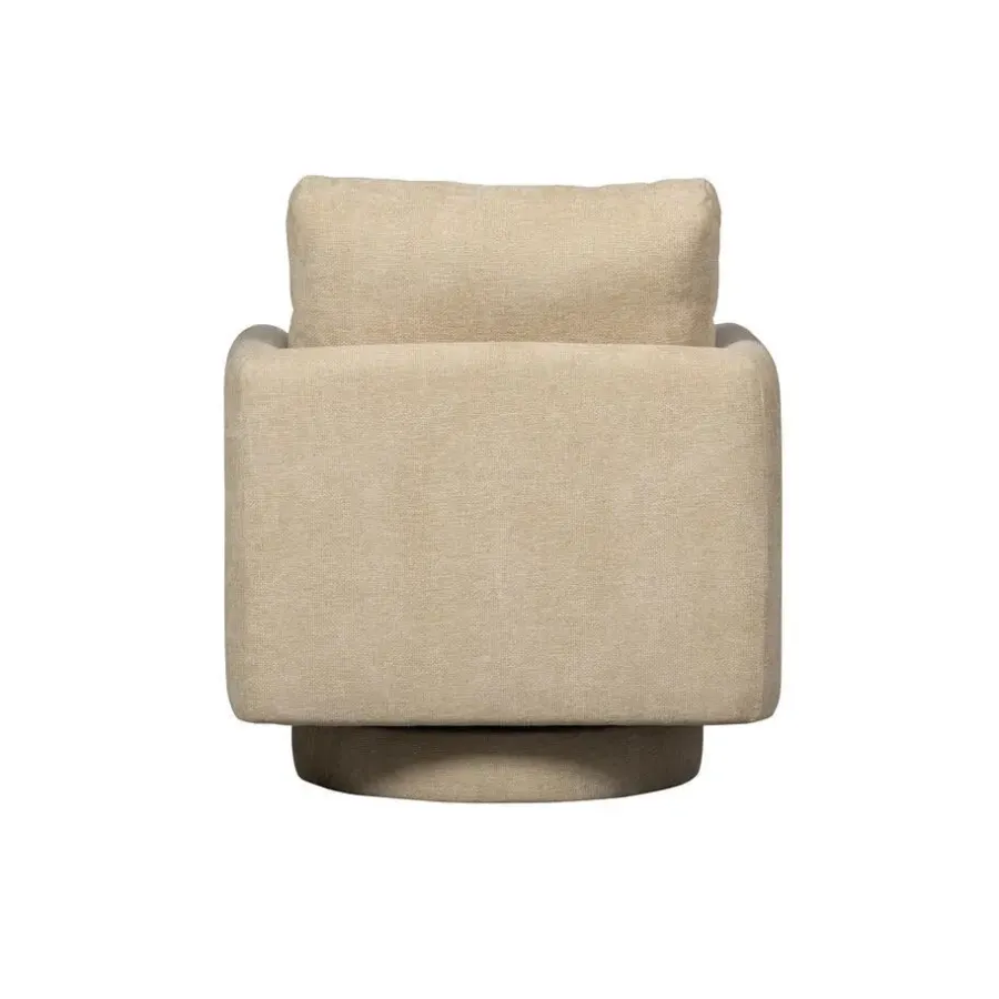 WOOOD Oscar Draaifauteuil - Chenille - Naturel - 64x78x79